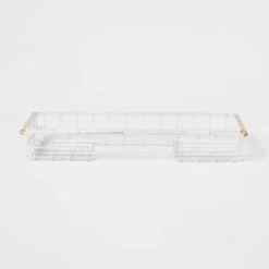 Metal Bathtub Caddy With Wood Handles - Brightroom™ -Home Storage GUEST 8b7d1f18 795b 473e 8582 e34dabeea8d2