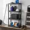 4 Tier Plastic Shelf Unit Black - Brightroom™: Utility Storage Shelves, 55.8" Height, 70 Lbs Capacity, Freestanding -Home Storage GUEST 8fd6793f ccaf 4b74 8dc7 d34d63b99282