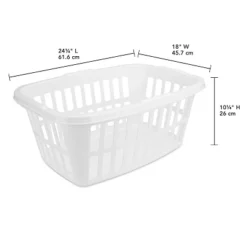 1.5bu Laundry Basket White - Brightroom™: Large Portable Clothes Hamper With Built-In Handles, 52.8L Capacity -Home Storage GUEST 9032ea0a b7c1 4510 bfba 7ada4e7f96fc