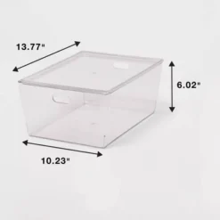 11L Stacking Clear Bin With Lid - Brightroom™ -Home Storage GUEST 973f29b9 9d5b 46f2 aff6 041608213023