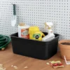 Folio Heavy Duty Storage Bin - Brightroom™: Black Plastic, Stackable, Portable, Universal Storage, 18.6 Volume Capacity -Home Storage GUEST 9a64636b 50d6 4f43 ab5f b628388e071b