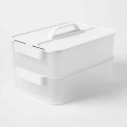 Click In Place 10qt Clear Plastic Storage Bin With White Latch For Home And Office Organization - Brightroom™​ -Home Storage GUEST 9cba3c80 559f 4a6f 8866 9b83e25124c3