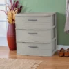 3 Drawer Wide Tower Dark Gray - Brightroom™: Plastic Storage Drawers, Portable Universal Storage, No Assembly Required -Home Storage GUEST a101786f 4c12 4b5d b9c9 dac936a5cc66