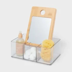 Cosmetic Storage Container With Bamboo Lid - Brightroom™ -Home Storage GUEST a73ed3ac 9507 4b02 8a31 9e83ea73742f