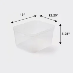 Large Open Storage Bin Clear - Brightroom™: Plastic, Portable, Nesting, Universal Storage, 20.4 Volume, 15x12.25x8.25 7 Large Open Storage Bin Clear - Brightroom™: Plastic, Portable, Nesting, Universal Storage, 20.4 Volume, 15x12.25x8.25 -Home Storage GUEST ae6a255b 79f2 41bd a01d f31e54347a04
