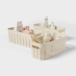 3pk Wave Half Medium Decorative Baskets Cream - Brightroom™ -Home Storage GUEST ae8d7269 73e1 4c7d a081 9d0e7946ed6a