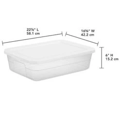 28qt Clear Under Bed Storage Box White - Brightroomâ„¢