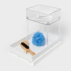 Medium Gliding Tray With Bin Clear - Brightroom™ -Home Storage GUEST af9639c7 8c1a 424d 8a04 5366991626a1