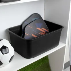 Folio Heavy Duty Storage Bin - Brightroom™: Black Plastic, Stackable, Portable, Universal Storage, 18.6 Volume Capacity 13 Folio Heavy Duty Storage Bin - Brightroom™: Black Plastic, Stackable, Portable, Universal Storage, 18.6 Volume Capacity -Home Storage GUEST b0506f8c af4a 42a7 8cd7 f9369cdee46e