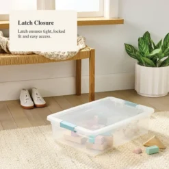 32qt Clear Storage Bin With Latches - Brightroom™ -Home Storage GUEST b8587399 4647 4e57 913b 4c32b806bdb6