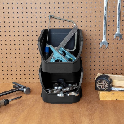 8.9qt Open Front Stackable Storage Bin - Brightroom™ 4 8.9qt Open Front Stackable Storage Bin - Brightroom™ - Image 2