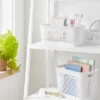 Narrow Medium Decorative Plastic Bin White - Brightroom™: Modern Storage, Cut-Out Handles, 13" Cube Compatible -Home Storage GUEST ba9012cd 4a5a 4a3f a139 a47b6dbde302