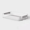 Click In Place 6.7qt Clear Shallow Plastic Storage Bin With White Latch For Home And Office Organization - Brightroom™ -Home Storage GUEST bae01562 2d78 4e7d a7d9 455947bae630