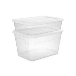 56qt Clear Non-Latching Storage Box With White Lid - Brightroom™ 21 56qt Clear Non-Latching Storage Box With White Lid - Brightroom™ -Home Storage GUEST bff63022 0c9d 4d1c 9c83 ce8a855a2ccb