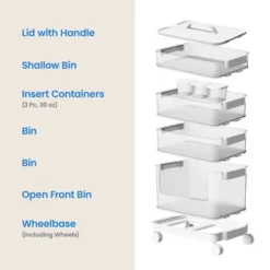 7pc Click In Place Rolling Storage Cart Kit Plastic Storage Home And Office Organization - Brightroom™​ -Home Storage GUEST c32d2d4f 9529 4084 96c1 6698a5675dd8