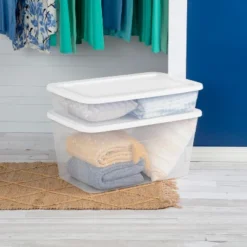 41qt Clear Under Bed Storage Box White - Brightroom™ -Home Storage GUEST c39c8946 9357 4a99 97a3 8b169b928f91