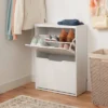 Laminate Pivot Open Shoe Cabinet White - Brightroom™ -Home Storage GUEST c4d70cfb 7fdb 4166 a55c b11dc54ee24e