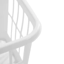 1.25bu Laundry Basket White - Brightroom™: Plastic Clothes Hamper With Built-In Handles, Medium Size, Portable Storage -Home Storage GUEST c75b598d e861 4b67 972a 990b3e24858f