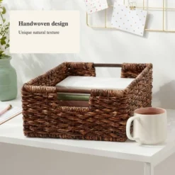 Woven Abaca Folio Bin - Brightroom™: Handwoven Brown Storage Basket, Rectangle, Lacquered Finish, Ethical Handcraft 7 Woven Abaca Folio Bin - Brightroom™: Handwoven Brown Storage Basket, Rectangle, Lacquered Finish, Ethical Handcraft -Home Storage GUEST c82c18cf 9f67 43f8 9b53 8b2a0b548aaf