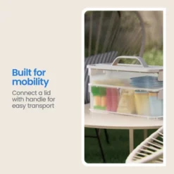 Click In Place 4.5qt Clear Slim Plastic Storage Bin With White Latch For Home And Office Organization - Brightroom™ -Home Storage GUEST c88ebed7 2251 4338 92f3 29cf140b56dc