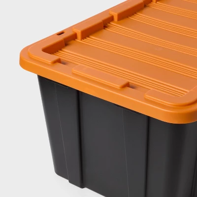 38gal Halloween Heavy Duty Storage Tote Orange Lid - Brightroom™ 4 38gal Halloween Heavy Duty Storage Tote Orange Lid - Brightroom™ - Image 2