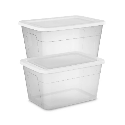 56qt Clear Non-Latching Storage Box With White Lid - Brightroom™ 11 56qt Clear Non-Latching Storage Box With White Lid - Brightroom™ - Image 9