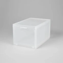 Small Stackable Bins Front Opening Clear Plastic - Brightroom™ -Home Storage GUEST d14984ec d883 4043 91a2 cad190d9ba3c