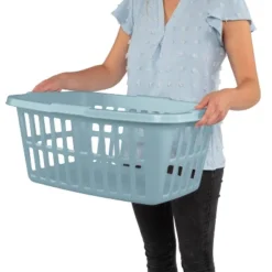 1.5 Bu Laundry Basket Pewter Aqua - Brightroom™ -Home Storage GUEST d1e167dc 03c7 4e65 9f5f eeafe3ff4abd