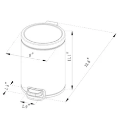 5L Round Step Trash Can - Brightroom™ -Home Storage GUEST d3dcba62 f1b0 452a 92cc 1c11982c1b4f