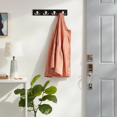 Modern Octopus 4 Rail Nickel Hooks Black - Brightroom™ 3 Modern Octopus 4 Rail Nickel Hooks Black - Brightroom™