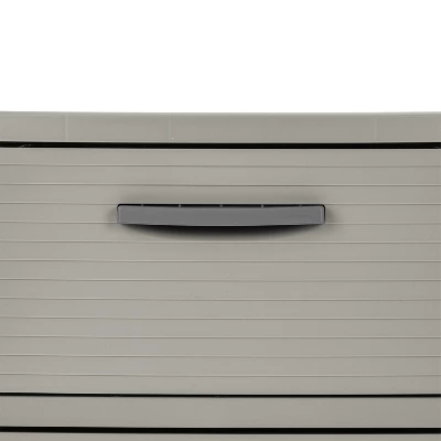 3 Drawer Storage Cabinet Gray - Brightroom™: Plastic Utility Storage Drawers, Universal Organization, No Assembly Required 4 3 Drawer Storage Cabinet Gray - Brightroom™: Plastic Utility Storage Drawers, Universal Organization, No Assembly Required - Image 2