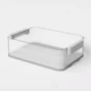Click In Place 10qt Clear Plastic Storage Bin With White Latch For Home And Office Organization - Brightroom™​ -Home Storage GUEST db4e3951 2cf9 4930 ad6e 7e8023d58a28