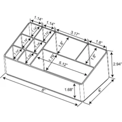 Bathroom Plastic 9 Slot Mixed Cosmetic Organizer Clear - Brightroom™: Makeup & Vanity Organizer Tray For Bathroom Countertop -Home Storage GUEST dbf0e0aa 3dc0 417d a007 88e11ae9f58a
