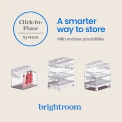 3pk Click In Place 30oz Insert Storage Containers White And Clear - Brightroom™ 12 3pk Click In Place 30oz Insert Storage Containers White And Clear - Brightroom™ -Home Storage GUEST dee8ea5c 9722 473f bdd6 61cb86ec5fff