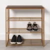 4 Tier Shoe Rack Brass With Walnut Wood - Brightroom™ 2 4 Tier Shoe Rack Brass With Walnut Wood - Brightroom™ -Home Storage GUEST e31dce3a bdeb 4fd6 b72c 1d264900f33c