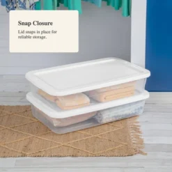 41qt Clear Under Bed Storage Box White - Brightroom™ -Home Storage GUEST e4631e7d 157f 41dd 90ac 8cd4c9806817