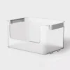 Click In Place 20.7qt Clear Open Front Plastic Storage Bin For Home And Office Organization White Latch - Brightroom™ -Home Storage GUEST ea637f8d 323f 4cd0 a0b7 6a6c3a2868e9