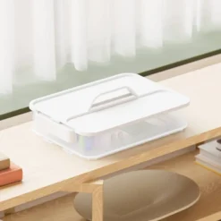 Click In Place Large Lid With Handle For Plastic Storage Bins For Home And Office Organization White - Brightroom™ -Home Storage GUEST ec06ca60 bc14 4ab1 a3f5 f5ea81dab0c1