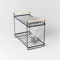 Wood Handle Tiered Vanity Organizer Black - Brightroom™ -Home Storage GUEST ef9f504c 19ce 47b2 a3eb d9c7c36c8651