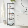 Tall Bath Storage Tower Black Metal - Brightroom™ -Home Storage GUEST f059dd82 a456 472e 83ce 48a8588b0cf0