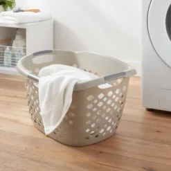 1.8bu Hip Hugger Laundry Basket Gray - Brightroomâ„¢