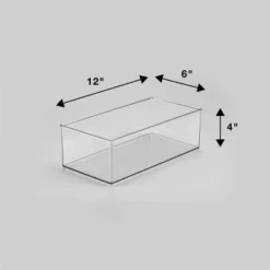 12" X 6" X 4" All Purpose Storage 1/2 Storage Bin - Brightroom™: Clear Plastic Decorative Container, No Assembly Required -Home Storage GUEST f40cd530 aa3a 4fec 8c26 2bcdd5a30536