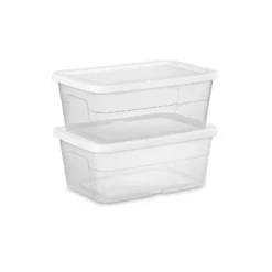 16qt Clear Storage Box With Lid White - Brightroom™ -Home Storage GUEST f5a25326 c8c3 4369 bece 02ea80a39123