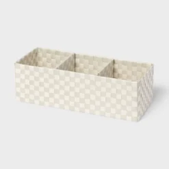 Woven Plastic 3 Compartment Bin - Brightroom™ 11 Woven Plastic 3 Compartment Bin - Brightroom™ -Home Storage GUEST fe659558 a8e3 4c0f 90c3 83c445cc2e70